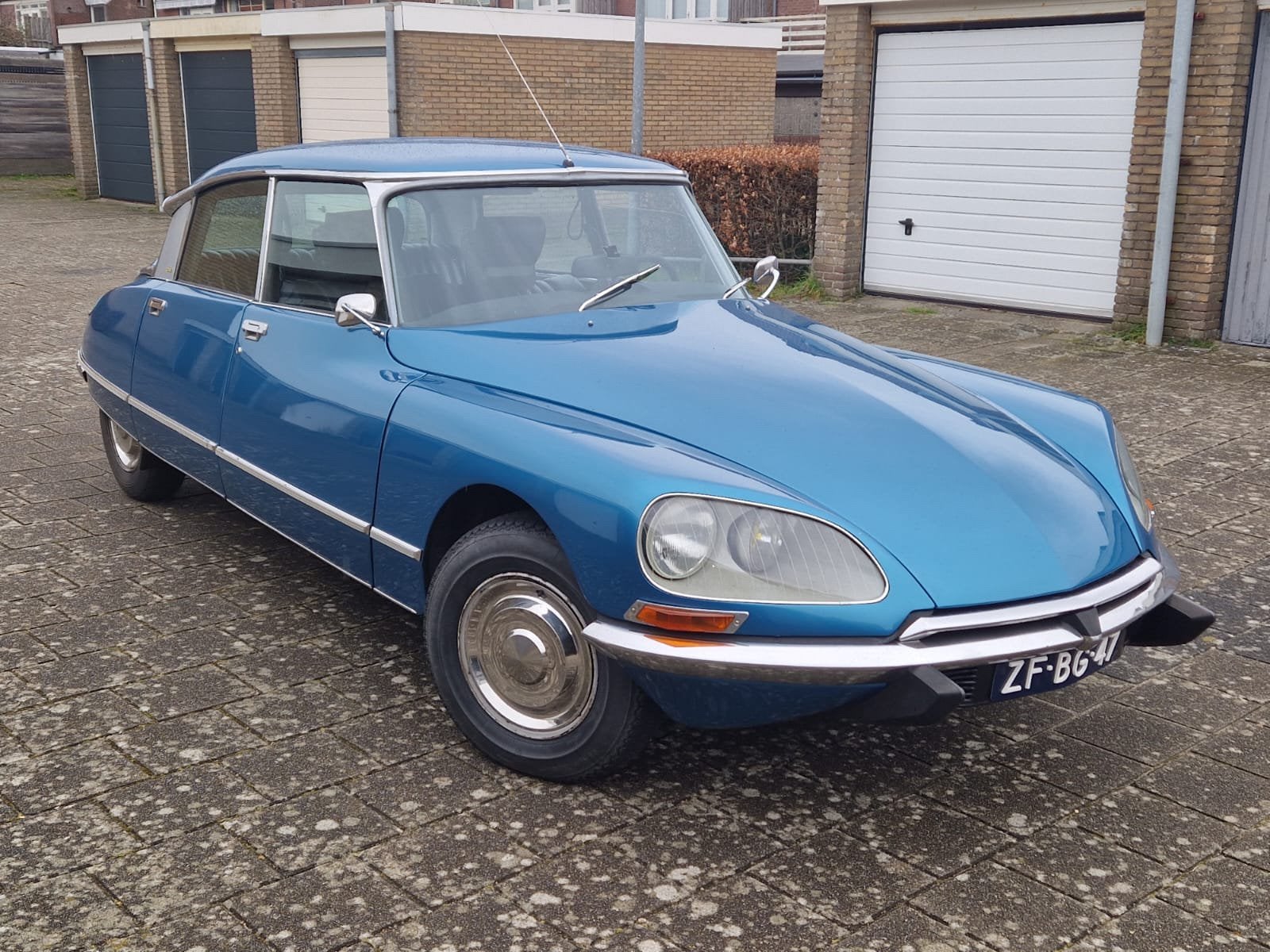 originele delta-bleu pallas citroen ds 2300 I.E 5-bak 1973, Voorwielaandrijving, Zwart, Citroën, Blauw