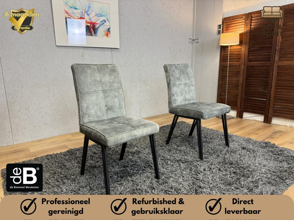 2x De Bommel - Jaxx Velvet Eetkamerstoelen - GRATIS LEVERING, Huis en Inrichting, Stoelen, Overige kleuren, Ophalen of Verzenden