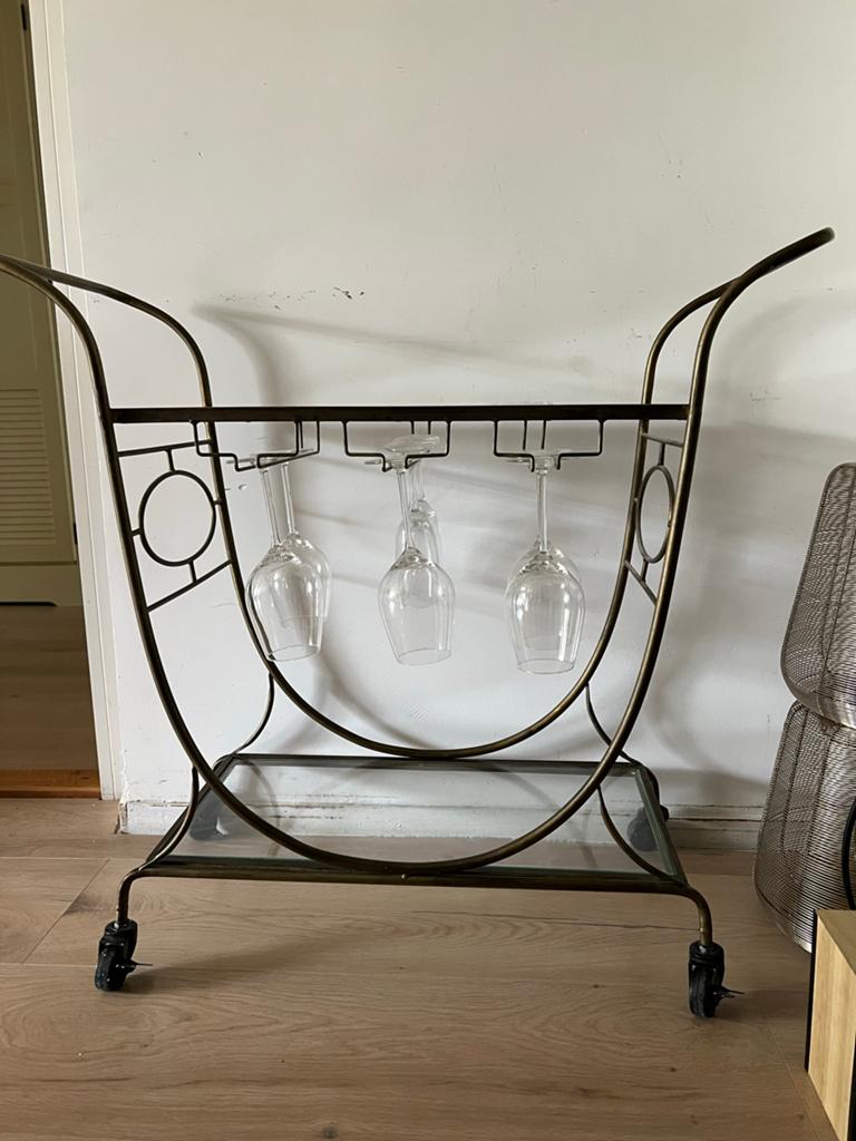serveerwagen / minibar dranktafel wijnrek, Ophalen, Zo goed als nieuw, 5 tot 15 flessen