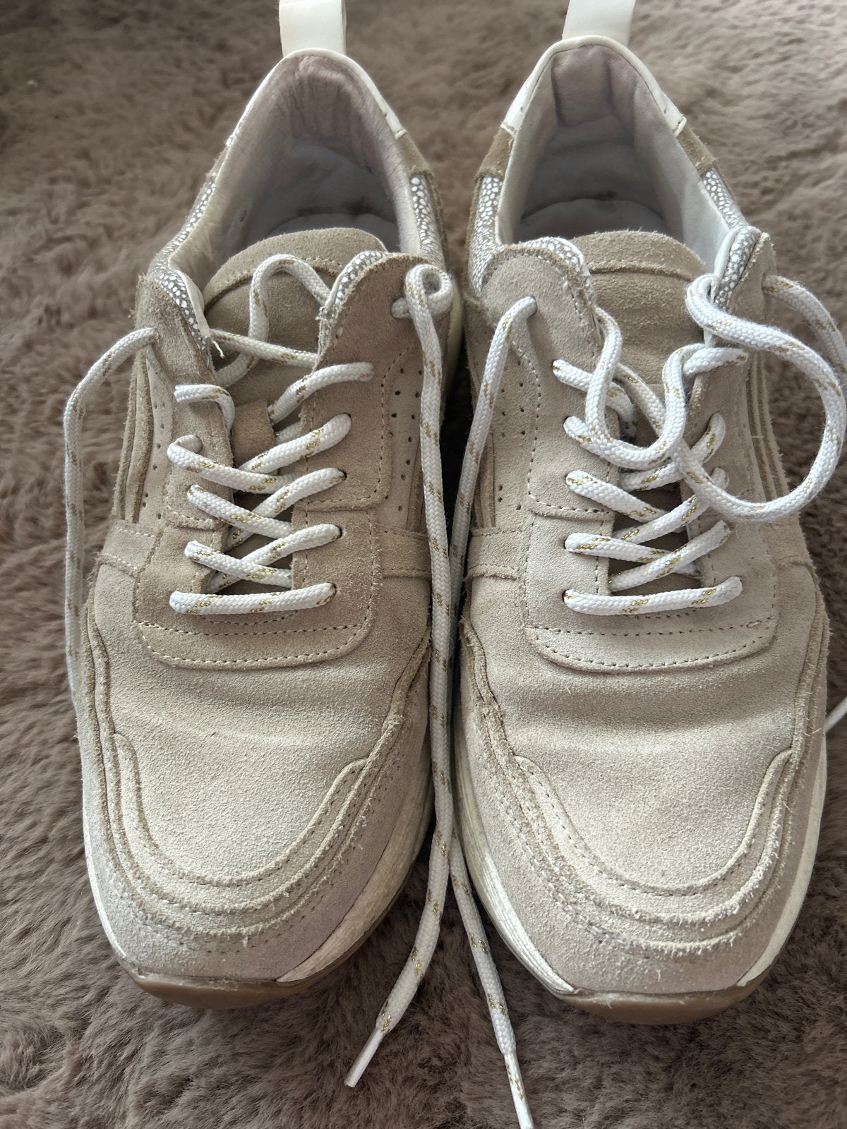 Manfield sneakers - beige maat 40, Kleding | Dames, Schoenen, Ophalen of Verzenden, Gedragen, Beige, Sneakers of Gympen