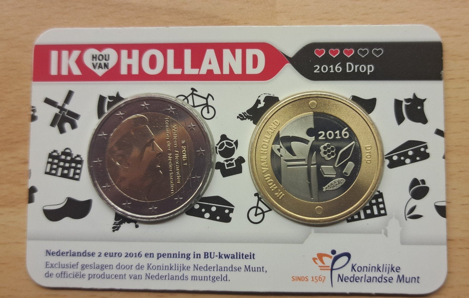 Ik hou van Holland 2016 Drop, Ophalen of Verzenden, Overige landen, 2 euro