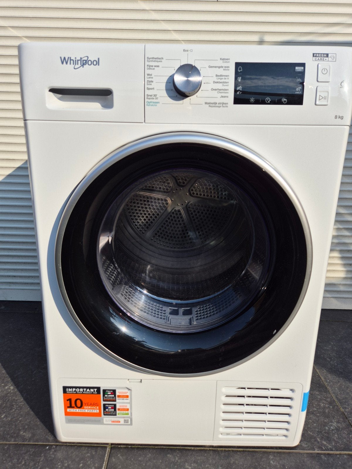 Whirlpool FreshCare+ 8kg warmtepomp droger, Ophalen