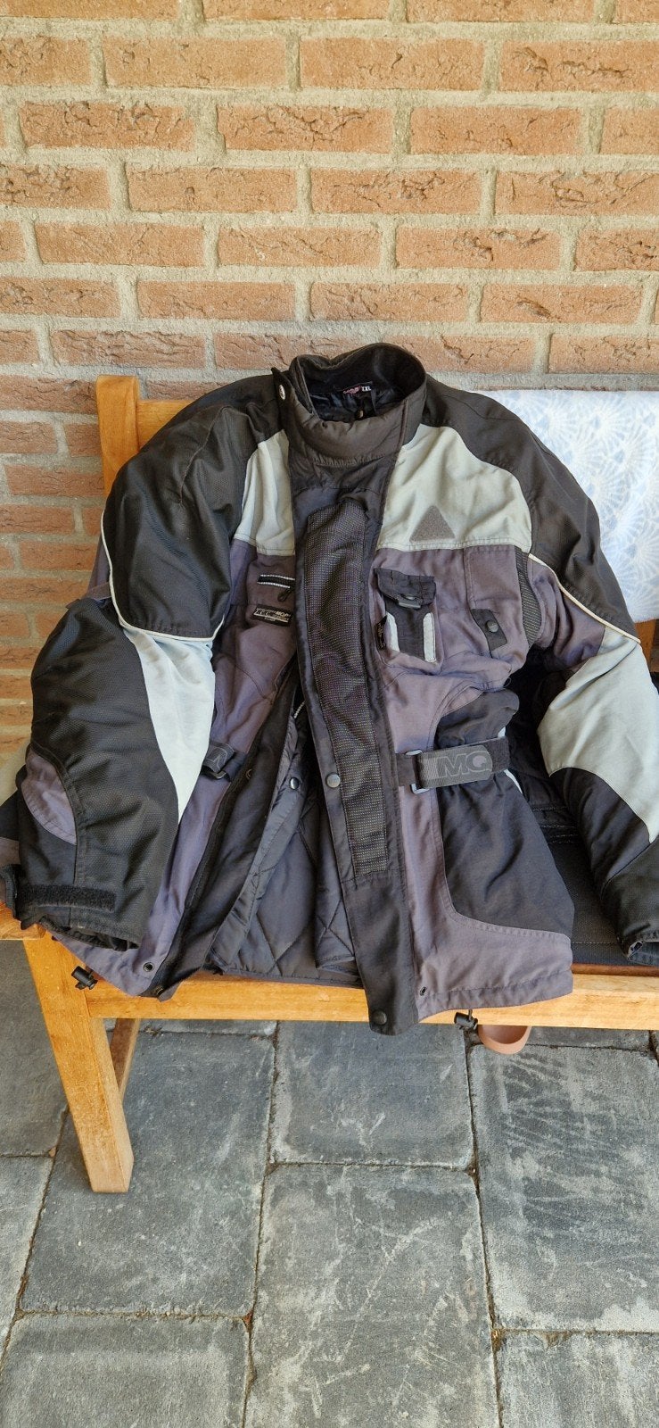 MQP Motorjas Textiel Zwart/Grijs XXL - Waterdicht, Ophalen, Tweedehands, Jas | textiel