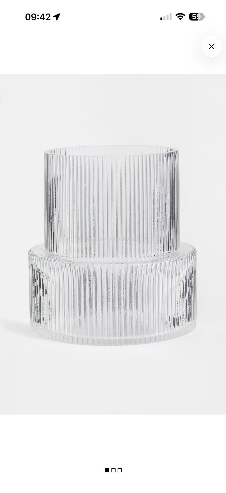 H&M geribbeld vaas, Ophalen, Zo goed als nieuw