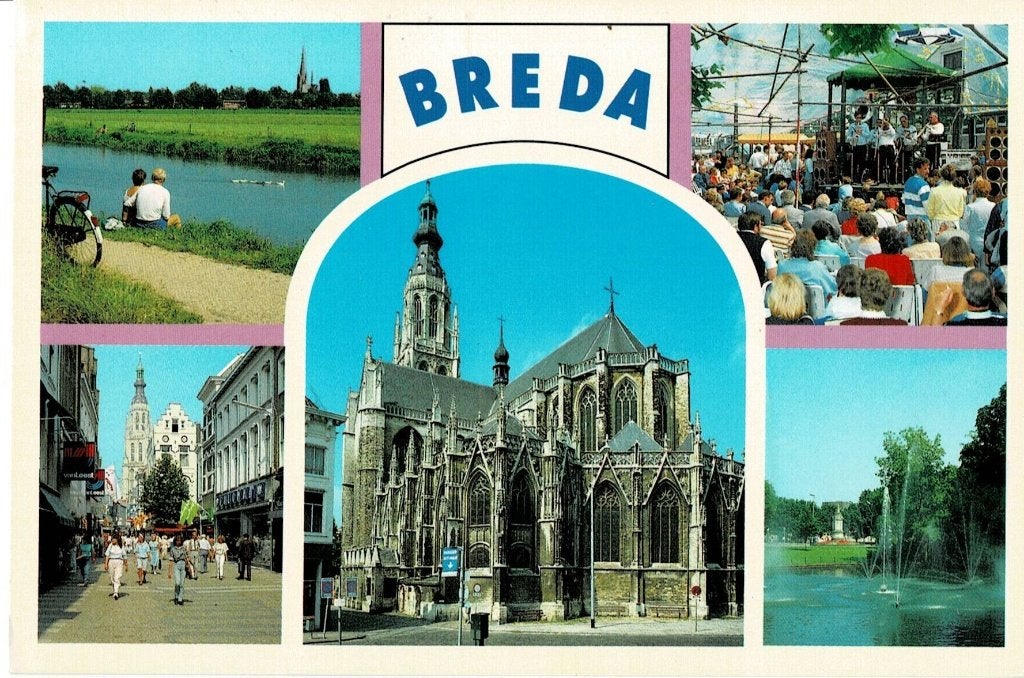 Breda, Ophalen of Verzenden, 1960 tot 1980, Gelopen, Noord-Brabant