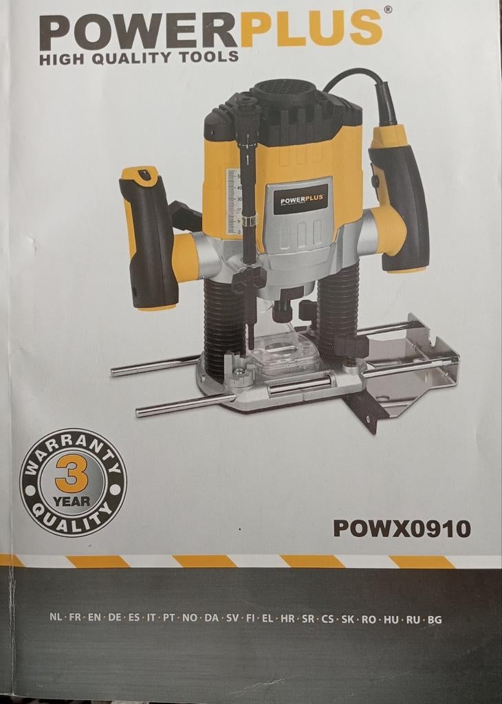 Powerplus Bovenfrees POWX0910, Doe-het-zelf en Verbouw, Gereedschap | Boormachines, Gebruikt, Ophalen