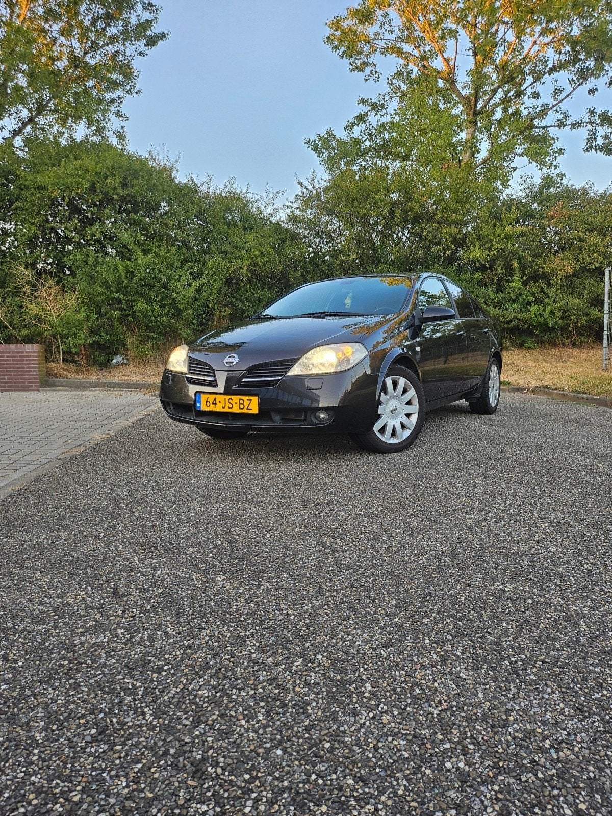 Nissan Primera 2.0 SDN CVT 2002 Zwart, Auto's, 1998 cc, Zwart, 700 kg, Zwart
