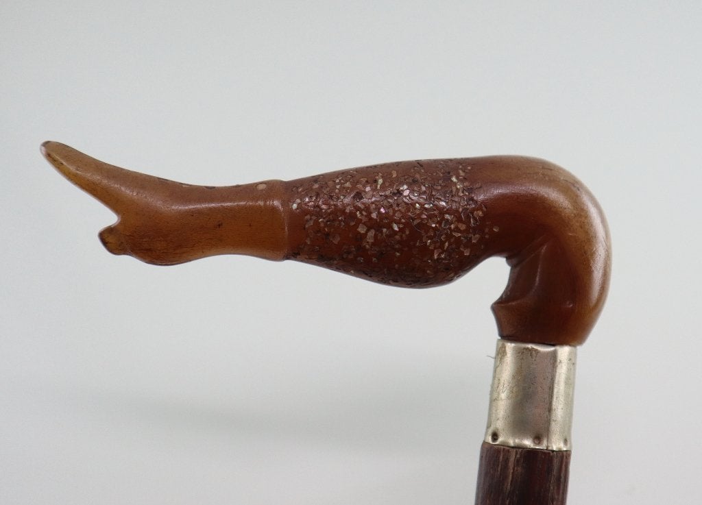 Antieke wandelstok met speciale handgreep, Ophalen of Verzenden