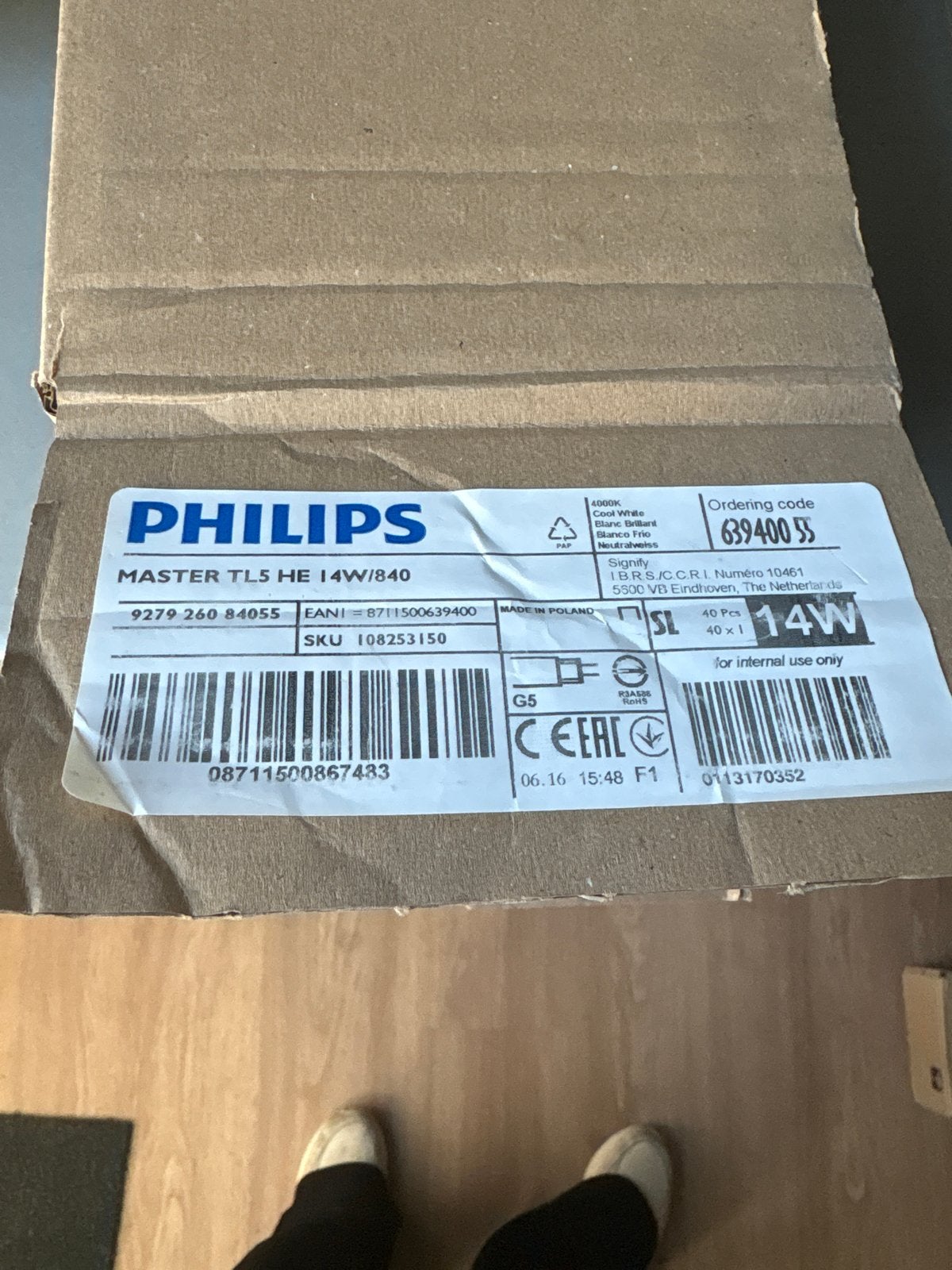 Philips MASTER TL5 HE 14W/840 TL-buis (Nieuw), G13 (TL), Nieuw, 10 tot 30 watt, Ophalen