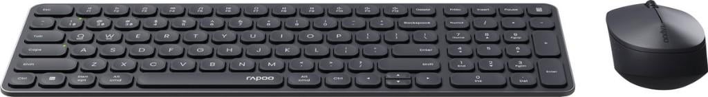 Rapoo 9310M -Toetsenbord + Muis - Bluetooth - QWERTY - Zwart, Ophalen of Verzenden, Qwerty, Nieuw