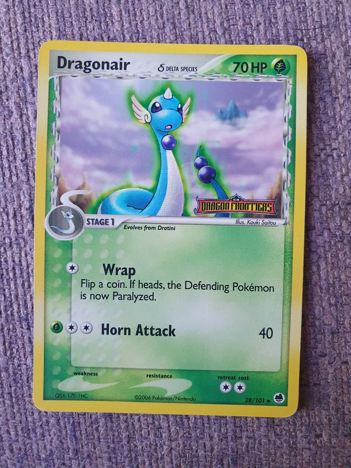 Dragonair 28/101 Dragon frontiers holo pokemon kaart, Ophalen of Verzenden, Zo goed als nieuw