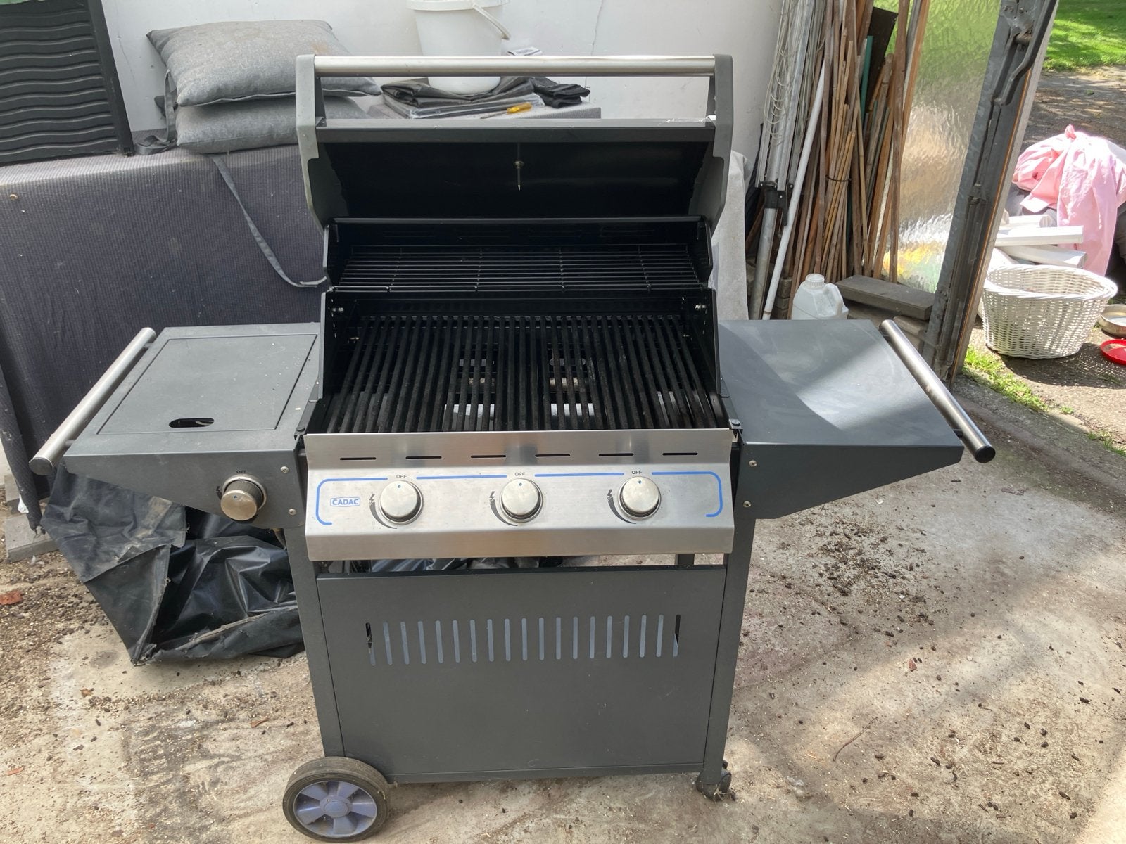 Cadac Patio Living Gasbarbecue met zijbrander, Tuin en Terras, Gasbarbecues, Ophalen, Gebruikt