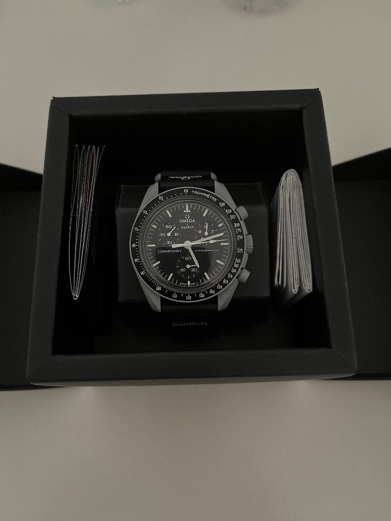 Omega MoonSwatch z.g.a.n. Extra NATO-strap | €260, Kunststof, Polshorloge, Kunststof, Ophalen of Verzenden