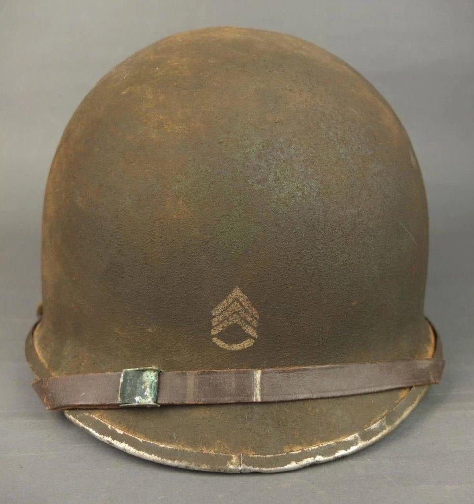 US M1 helmet 4th Infantry Division, Verzamelen, Verzenden, Nederland, Embleem of Badge