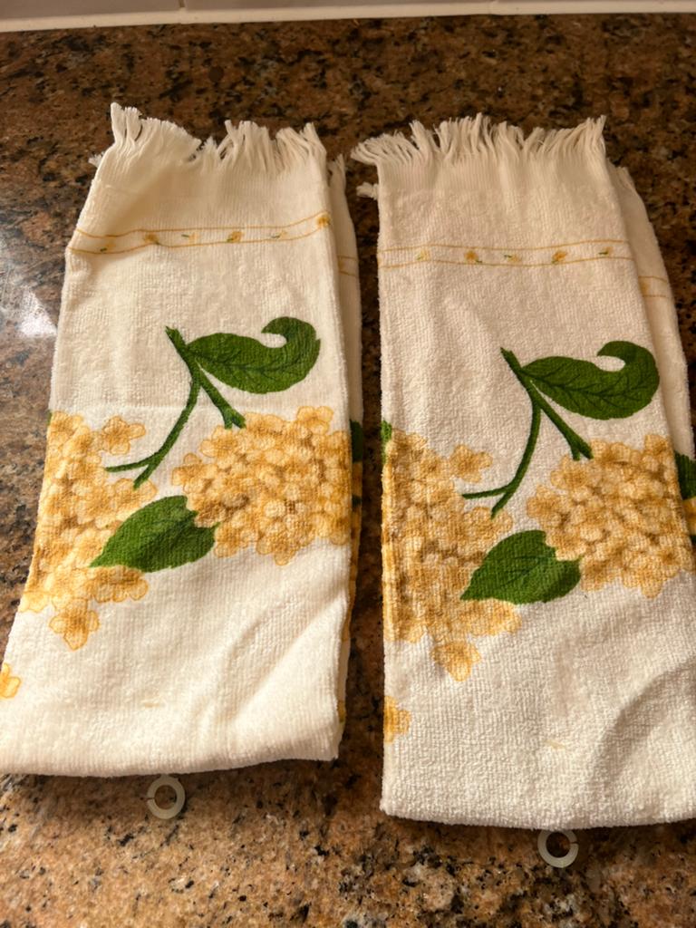2x retro gastendoekjes nieuw, Huis en Inrichting, Ophalen of Verzenden, Zo goed als nieuw
