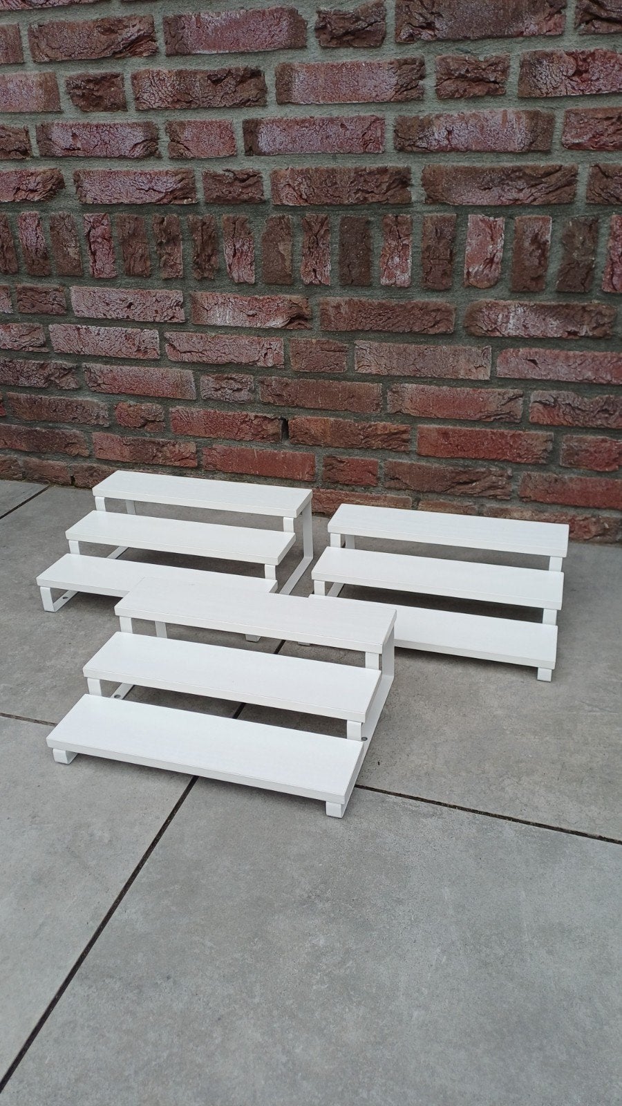 Kruidenrek set van 3 Wit Hout Stapelbaar, Overige typen, Hout, Nieuw, Ophalen of Verzenden