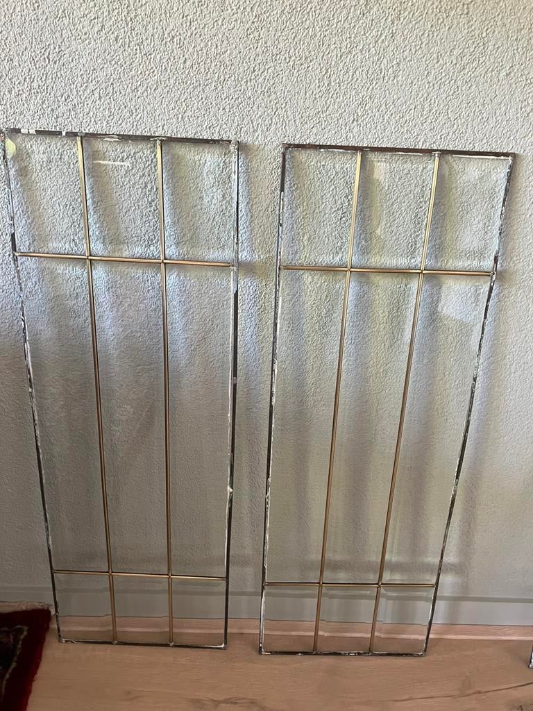 Glas in lood panelen, Doe-het-zelf en Verbouw, Glas en Ramen, Ophalen, Gebruikt, Minder dan 80 cm, Glas in lood