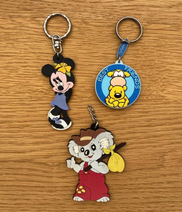 3x retro sleutelhangers: Minnie Mouse; Blinky Bill; Giraffe, Verzamelen, Ophalen of Verzenden, Zo goed als nieuw, Knuffel of Figuurtje