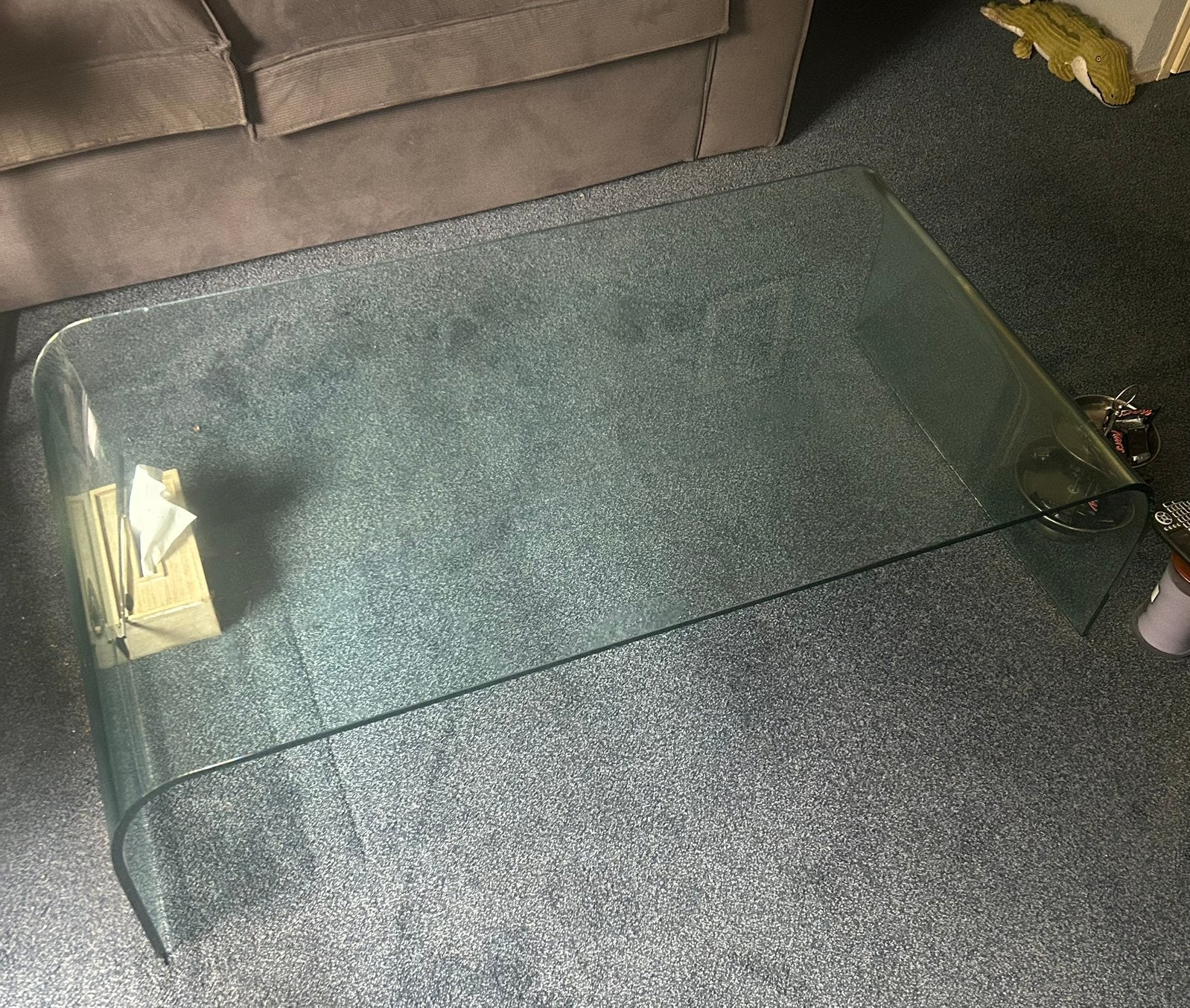 Glazen salontafel - 120 cm breed, Ophalen, Gebruikt, Glas, 100 tot 150 cm