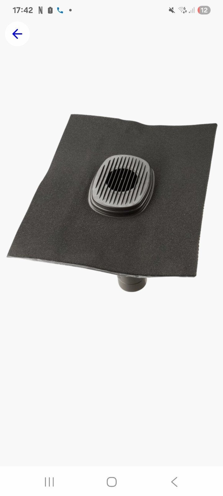 Ubiflex rioolontluchtingspan, Ophalen, Kunststof, Zwart, Nieuw