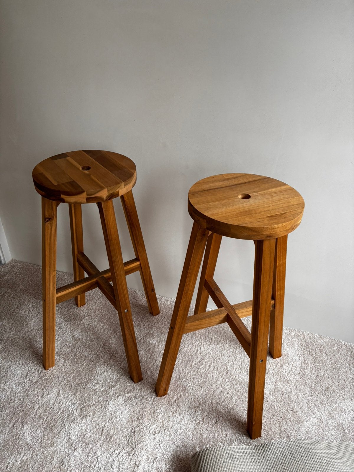 Krukken/plantentafeltje IKEA acaciahout, Ophalen, Zo goed als nieuw, Hout