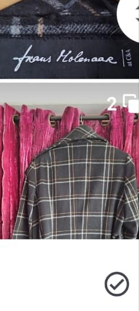 Frans Molenaar geruite jas - Maat M, Kleding | Dames, Jassen | Winter, Maat 38/40 (M), Ophalen of Verzenden, Zo goed als nieuw