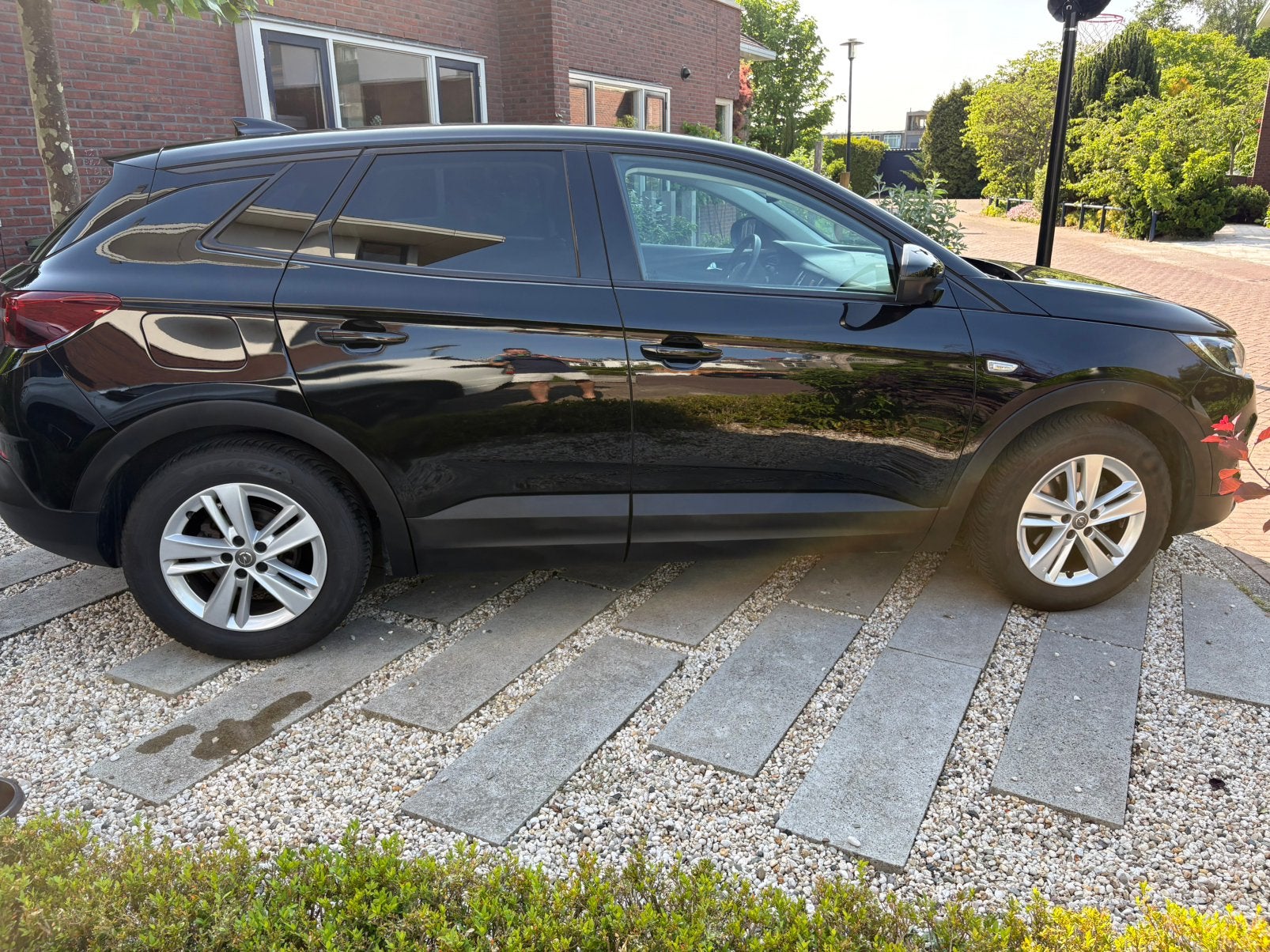 Opel Grandland X 1.2 Turbo 130pk S&S 2018 Diamond Black, Auto's, Voorwielaandrijving, 1350 kg, Zwart, Leder en Stof