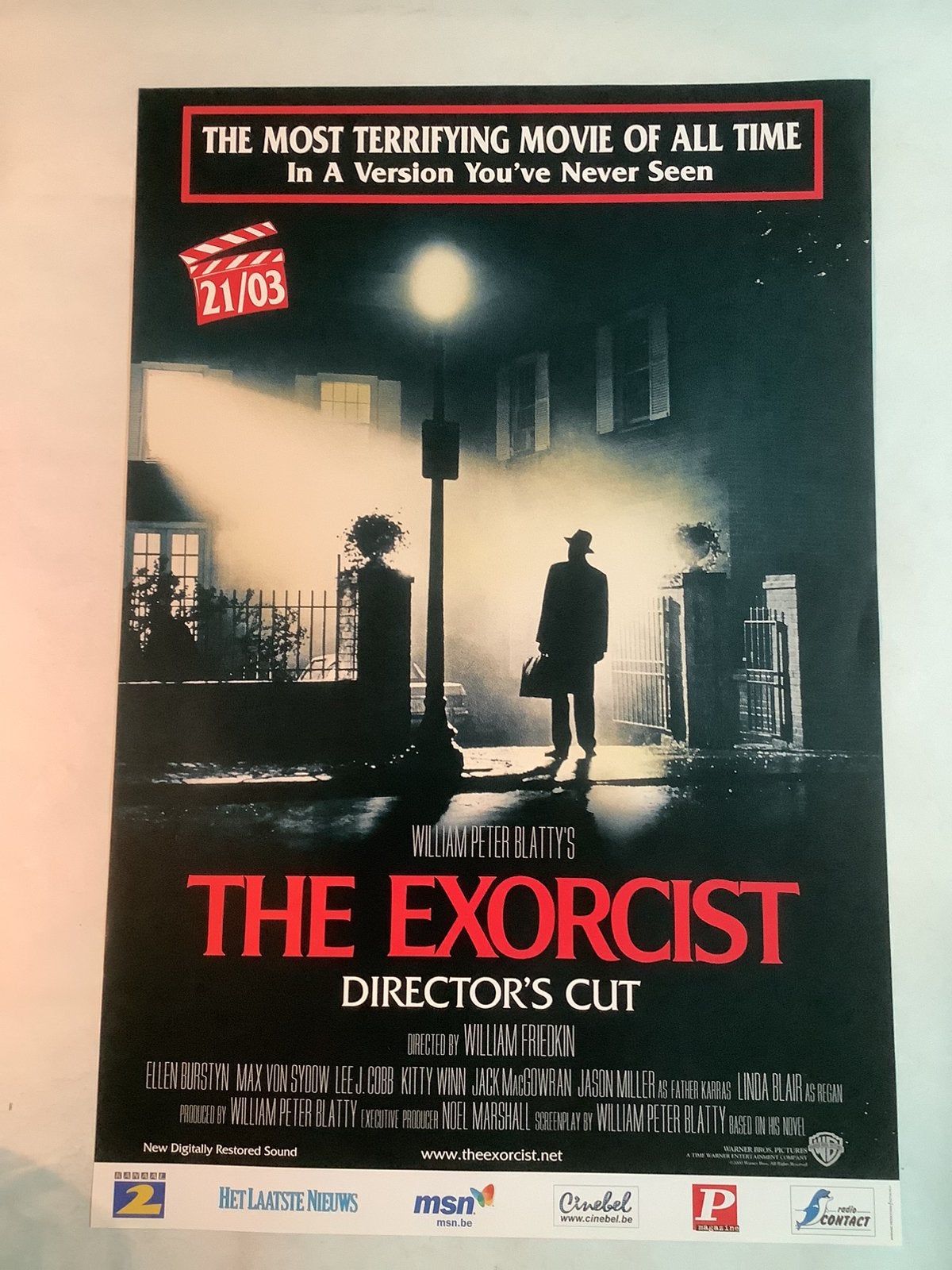 EXORCIST   filmposter  40-60 cm    Used, Ophalen of Verzenden, Zo goed als nieuw, A1 t/m A3, Film en Tv