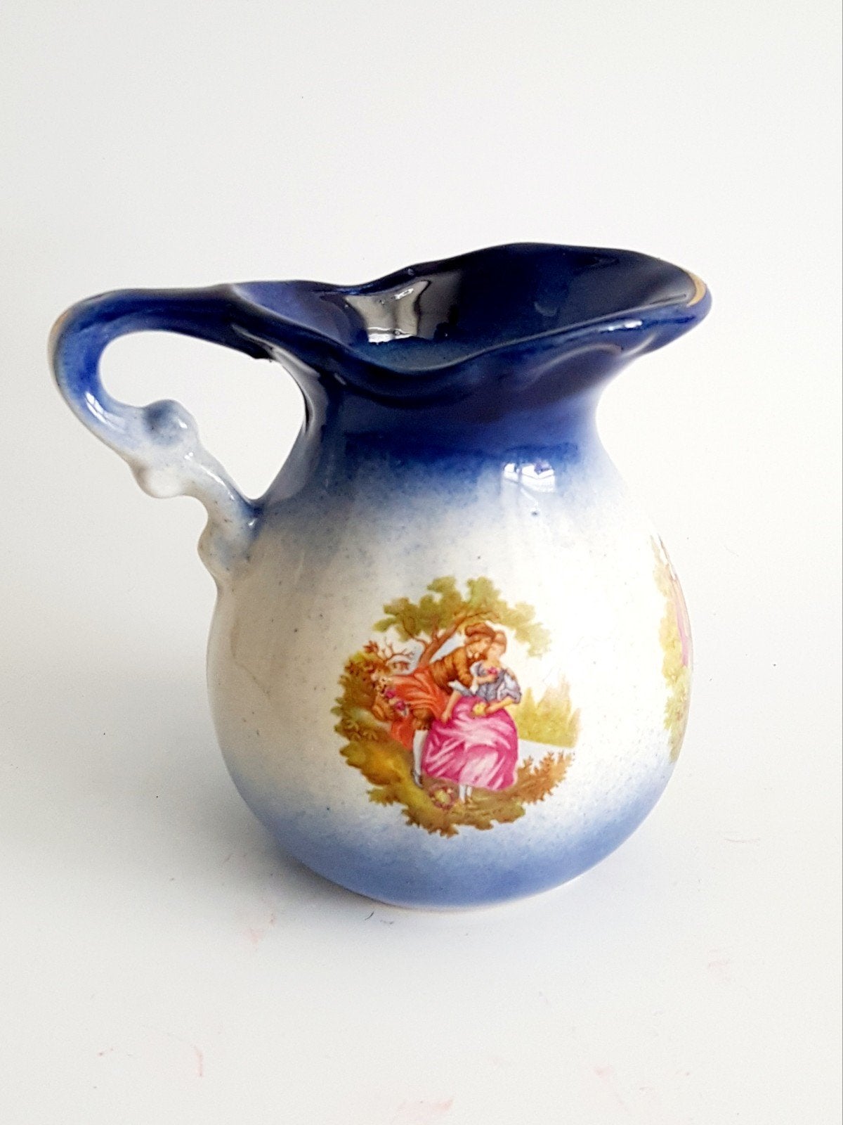 izgs Engels servies England met merk kan romantisch tafereel, Antiek en Kunst, Ophalen of Verzenden
