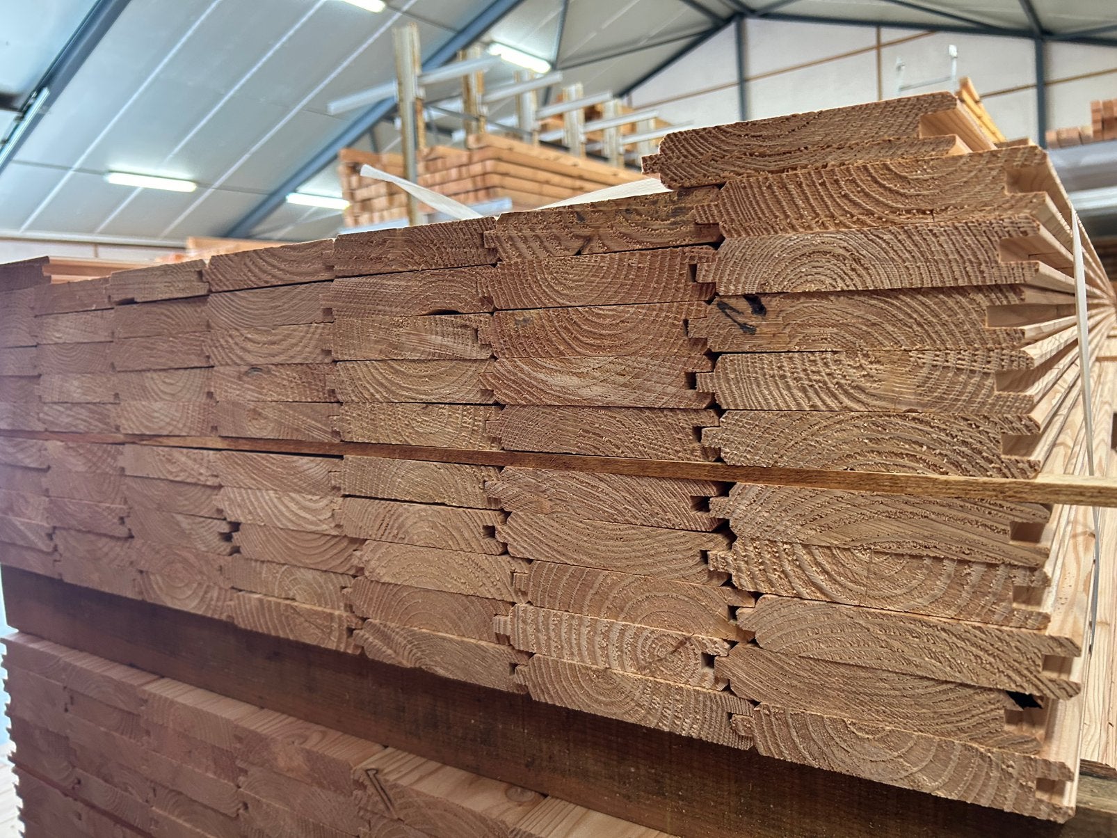 Douglas Lariks blokhutprofiel 26x135mm wb blokhut planken, Ophalen, Nieuw, 250 cm of meer, Planken