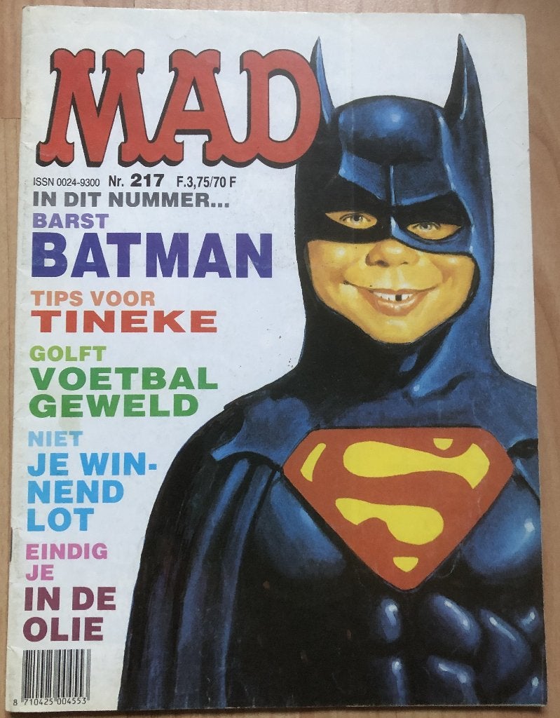 MAD - BATMAN - STRIPBLAD - NO. 217 - 1989, Eén stripboek, Ophalen of Verzenden, Zo goed als nieuw