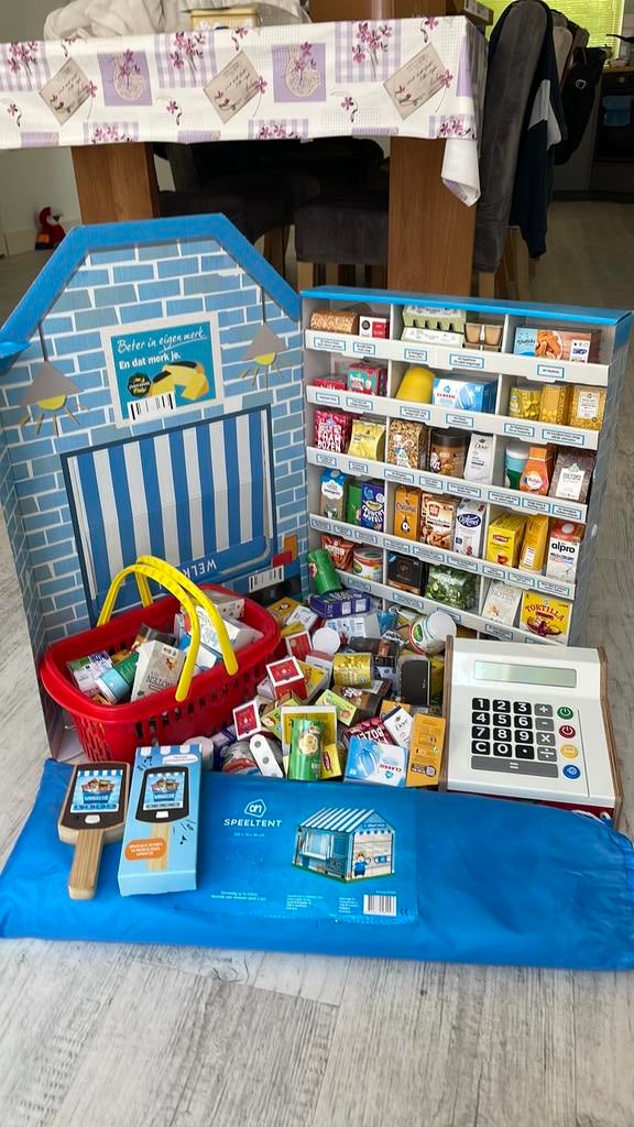 Ah speeltent winkel scanner kassa boodschappenmandje mini’s, Kinderen en Baby's, Ophalen of Verzenden, Nieuw, Jongen of Meisje