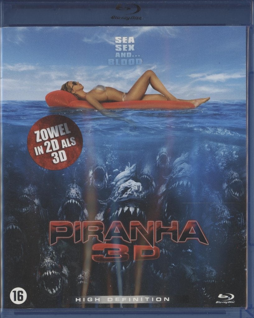 80) Piranha 2+3D: met Elisabeth Shue en Richard Dreyfuss, Cd's en Dvd's, Blu-ray, Ophalen of Verzenden, Gebruikt, Actie