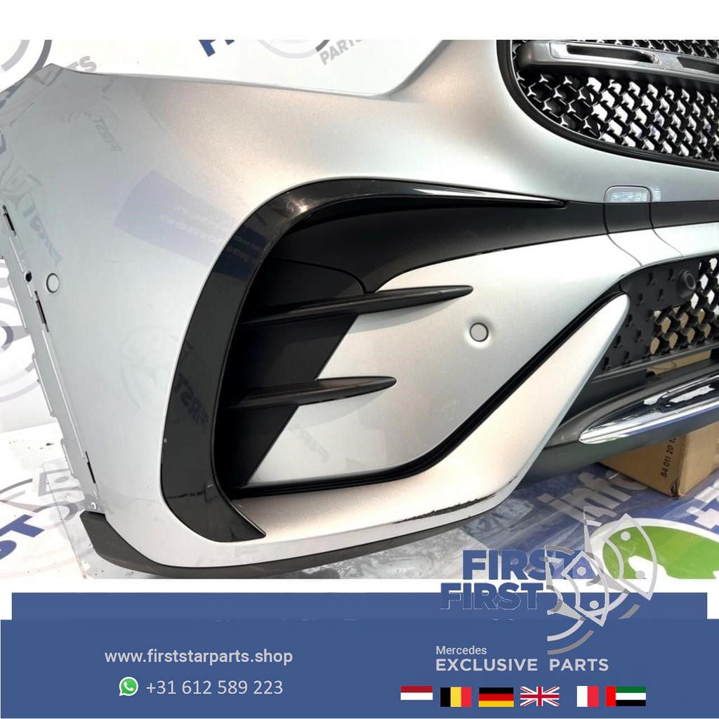 W254 GLC AMG VOORBUMPER ZILVER COMPLEET + STARS GRIL ORIGINE, Gebruikt, -, Voor, Ophalen of Verzenden