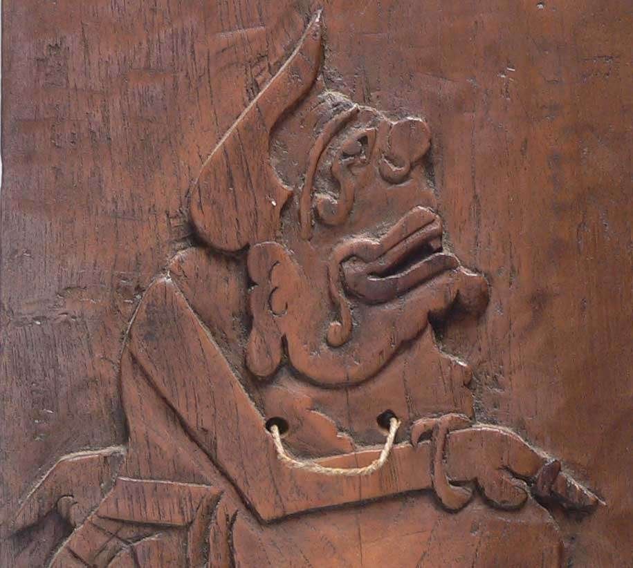 Blawong met Semar BS6 Keris houder Kris Wayang Indonesie, Antiek en Kunst, Ophalen of Verzenden