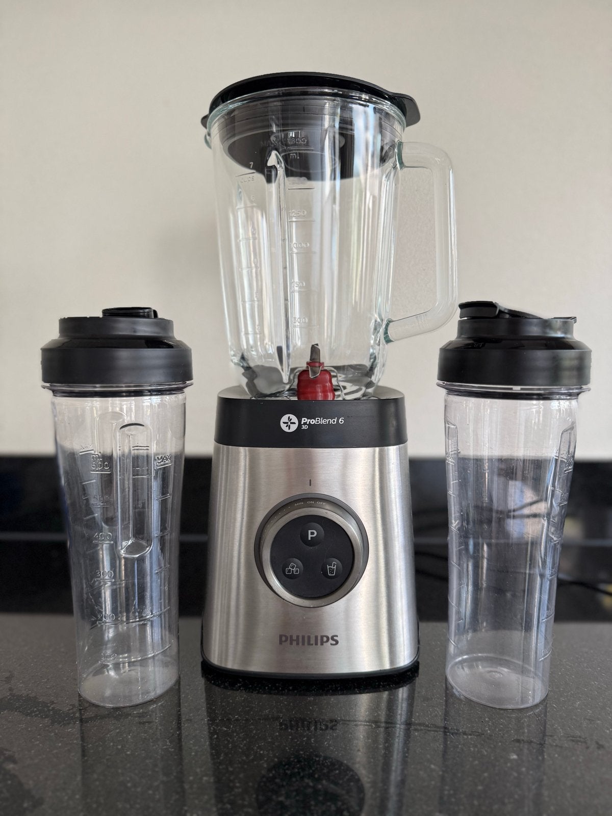 Philips ProBlend 6 Blender 3D met 2 To-Go bekers, Witgoed en Apparatuur, Blenders, Ophalen, Zo goed als nieuw, Blender