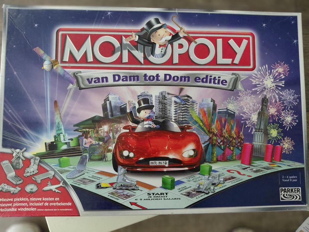 Monopoly van Dam tot Dom editie - Compleet bordspel, Hobby en Vrije tijd, Gezelschapsspellen | Bordspellen, Vijf spelers of meer