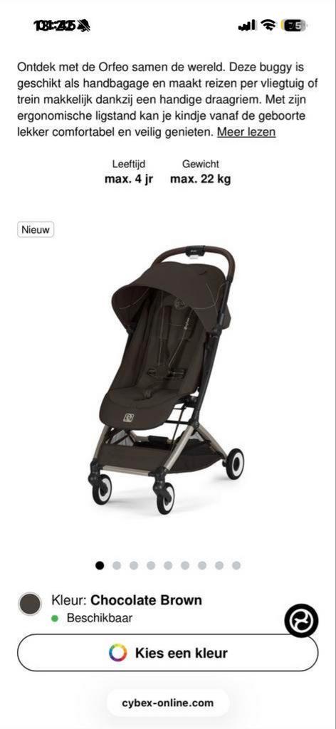 Cybex buggy - Zo goe als nieuw,, Ophalen of Verzenden, Zo goed als nieuw, Overige merken