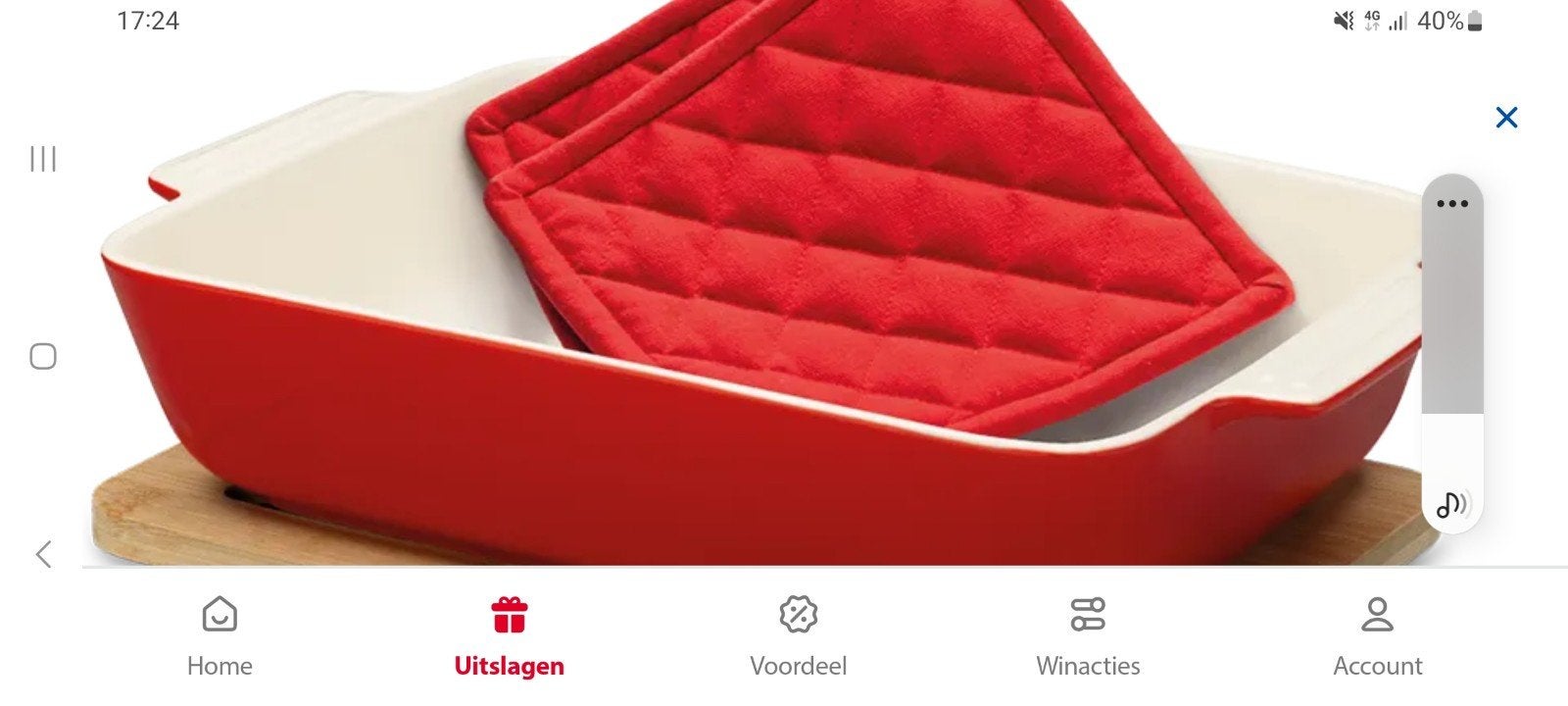Postcodeloterij Ovenschaal met pannenlappen en onderzetter, Huis en Inrichting, Keuken | Keukenbenodigdheden, Overige typen, Nieuw