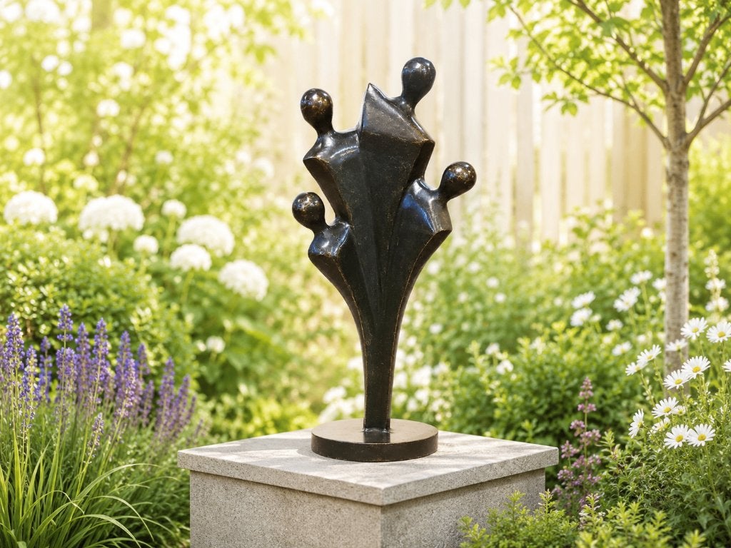 bronzen beeld / abstracte FAMILIE / 4 personen