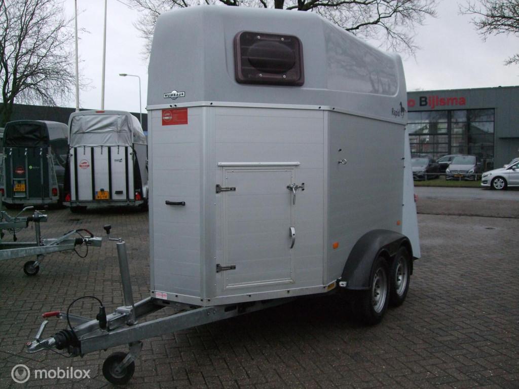 Mooie aluminium Humbaur Rapid 2 paards met zadelkamer., Gebruikt, Overige typen