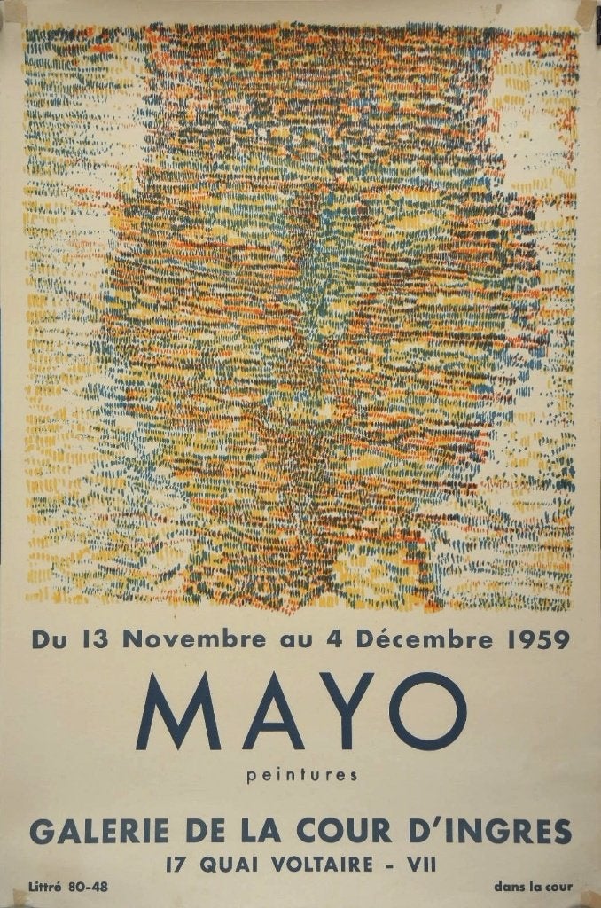 Mayo poster "Peintures Galerie de la Cour d'Ingres ",1959, Antiek en Kunst, Kunst | Litho's en Zeefdrukken, Ophalen, Abstract