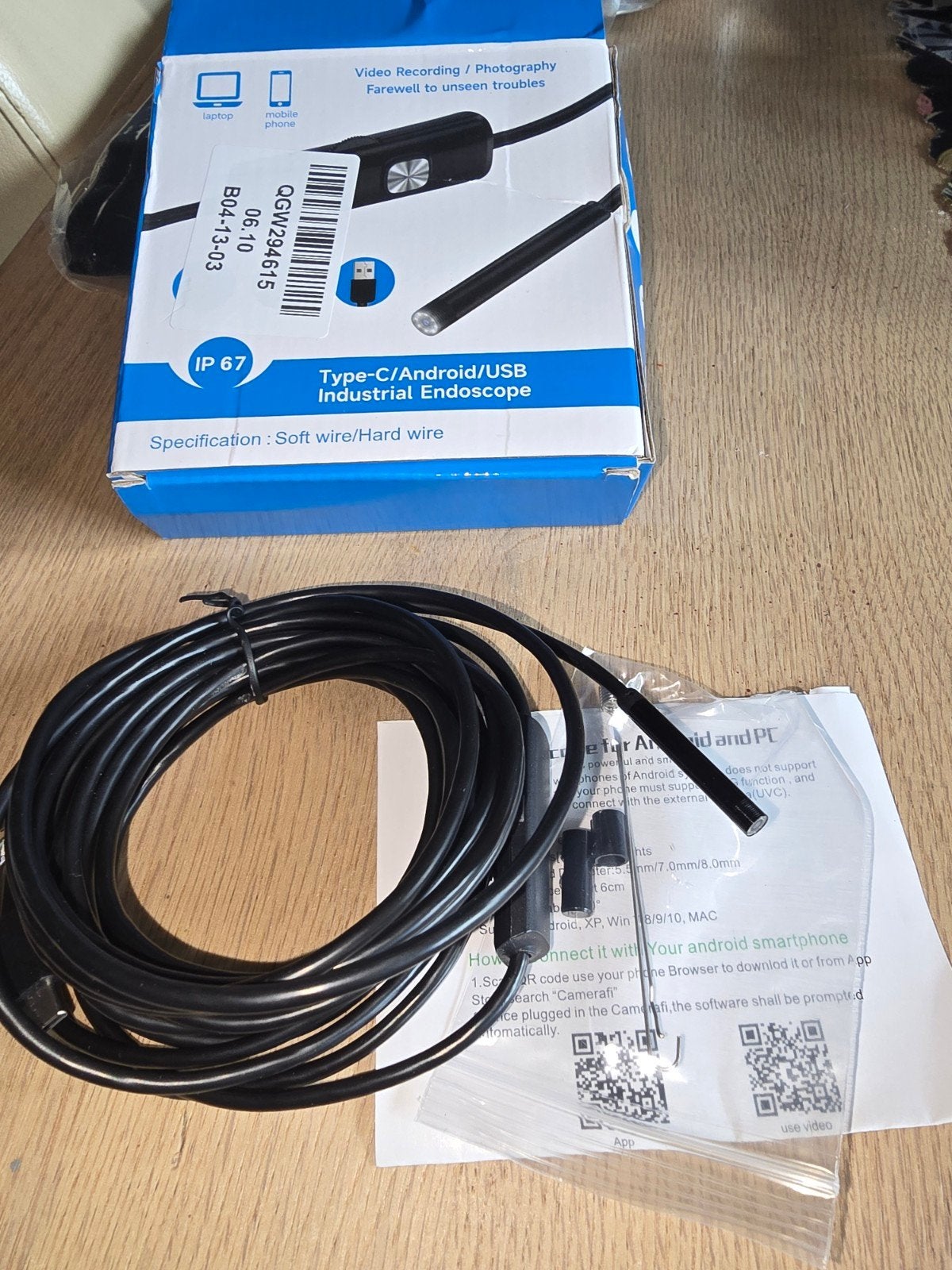 Type-C/USB Endoscoop met 5m kabel - IP67 waterdicht, Ophalen of Verzenden
