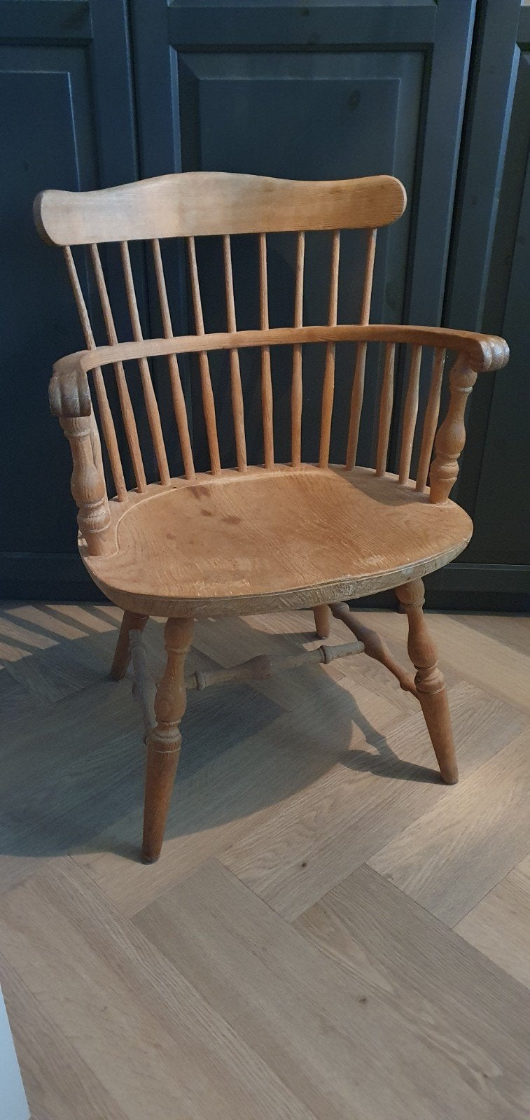 Vintage houten Windsor stoel, Ophalen