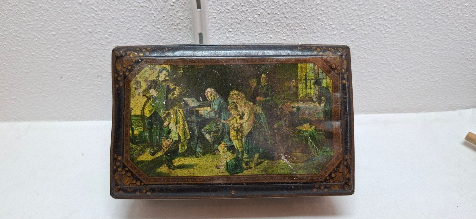 Antiek brocante blik muziekgezelschap, Ophalen of Verzenden