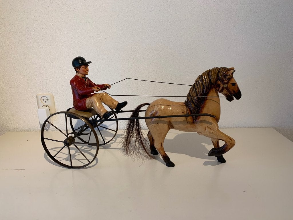 Houten paard, Ophalen, Hout, Meerkleurig, Gebruikt