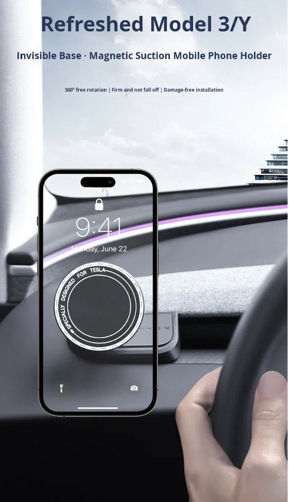 Tesla Telefoonhouder Dashboard - Magnetisch - Model 3/Y, Ophalen of Verzenden, Zo goed als nieuw
