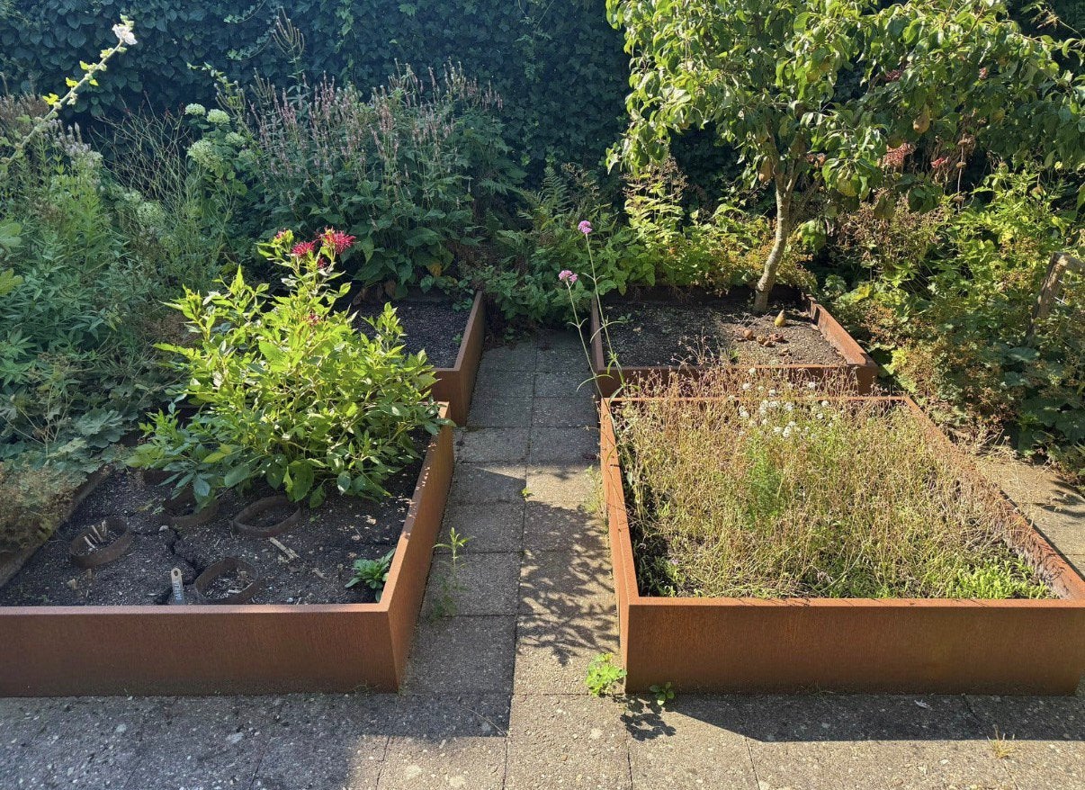 10 CORTENSTAAL PLANTENBAKKEN 120-120 -40 cm, Tuin en Terras, Ophalen, Zo goed als nieuw, Metaal, 60 cm of meer