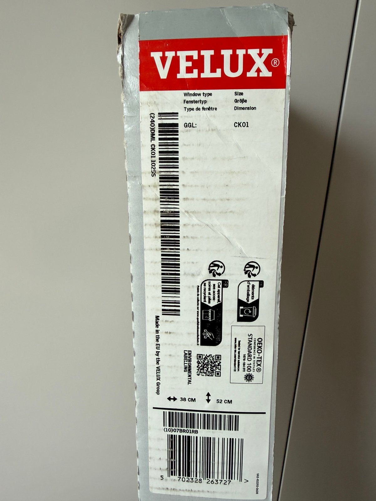 Velux vetduisterend rolgordijn, Ophalen, Zo goed als nieuw, Minder dan 80 cm, Dakraam
