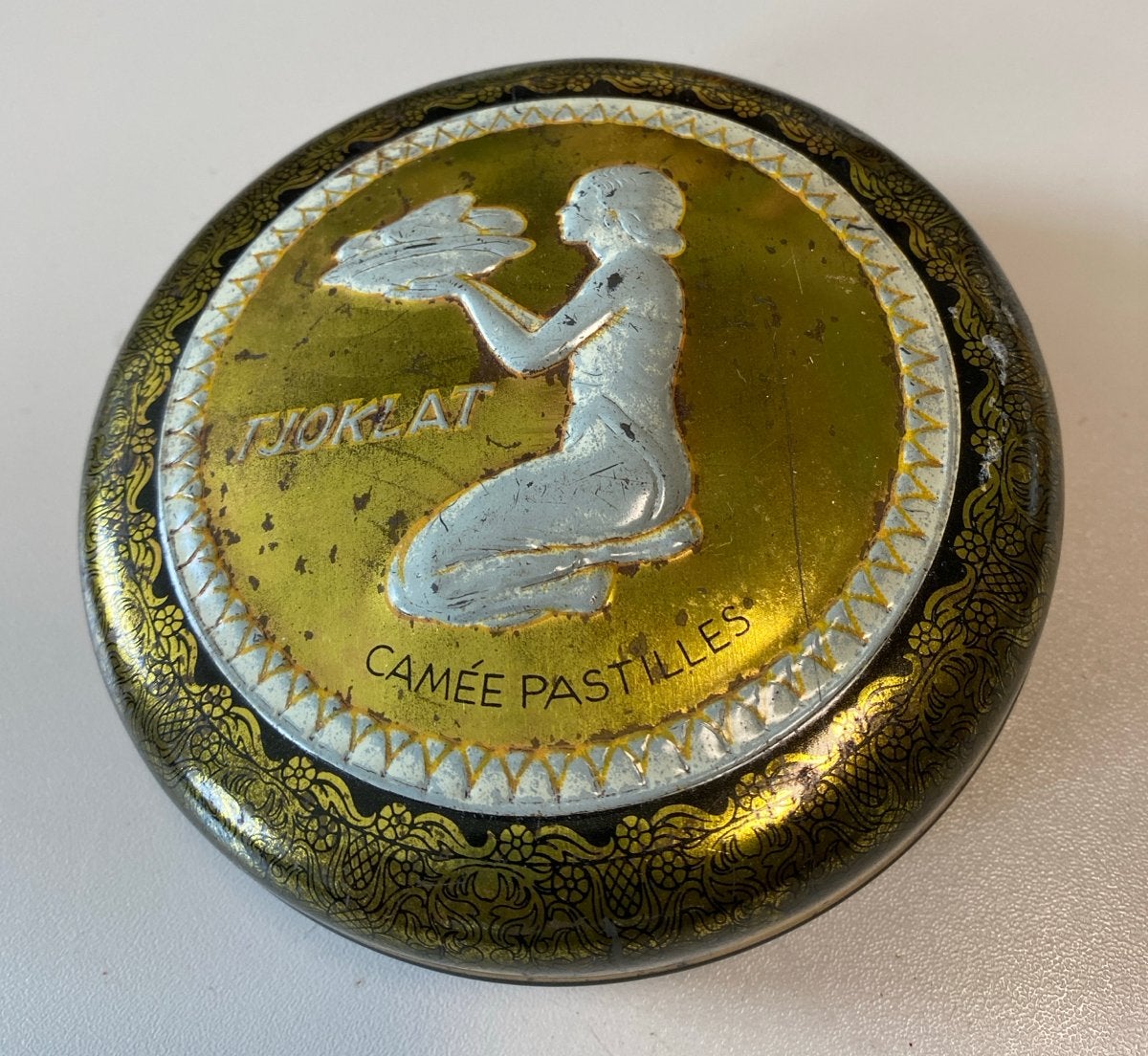 Antiek blikje Tjoklat Camée Pastilles Amsterdam, Ophalen of Verzenden